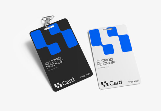 Professional Corporate ID Badge Card Mockup for Staff and Employee Identity