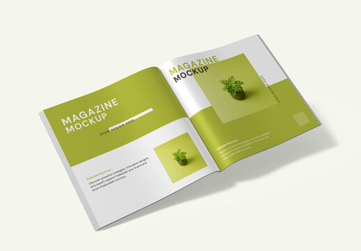 Modern Open Magazine Mockup