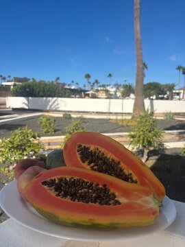 papaya , fruta , vitamina , isla , comer , sano ,  zumo n