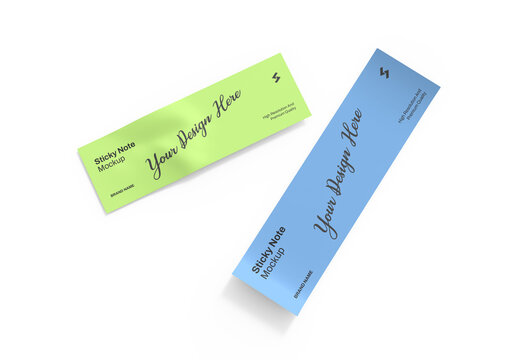 Realistic Double Sticky Notes PSD Mockup Isolated Template