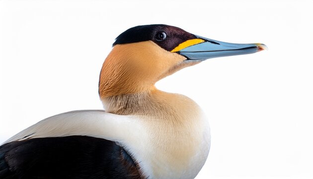 king eider on studio background