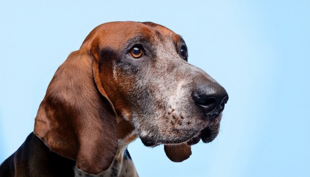 bluetick coonhound on studio background