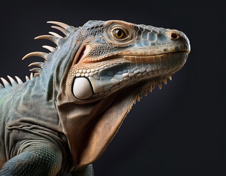 iguanodon on studio background