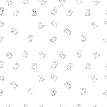 Seamless pattern of gray pony doodles arranged in clean repeat for children&rsquo;s apparel and home decor.