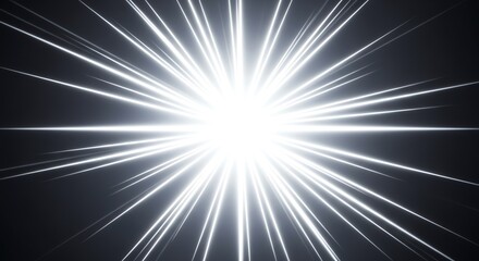 Obraz premium Bright light burst with radial lines