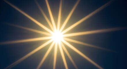Fototapeta premium Bright light flare against dark sky