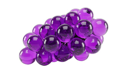 Purple Gel Balls, Water Beads, Spheres, Macro Shot, Isolated