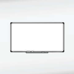 Modern Whiteboard with Metal Frame for Office and Educational Use