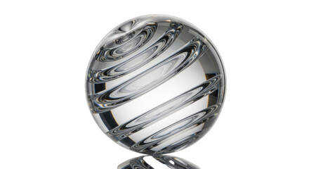 Abstract Glass Sphere with Swirling Pattern
