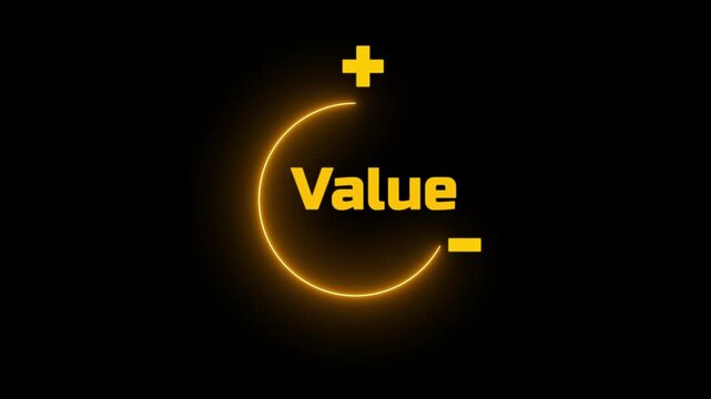 Animated virtual download icon progress for increasing value added to business product and service. Growth value increase value, value added. business growth concept.