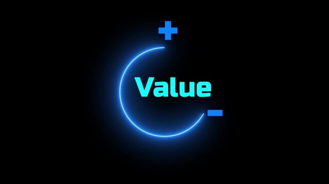Animated virtual download icon progress for increasing value added to business product and service. Growth value increase value, value added. business growth concept. HD video animation on background