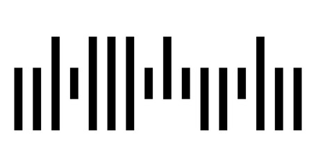 Abstract black and white vertical bar pattern representing digital data and technology