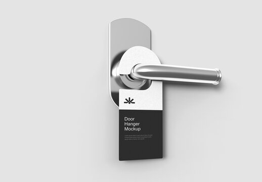 Hotel Door Hanger Mockup
