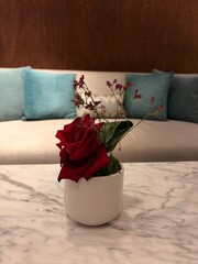 bouquet of roses in vase