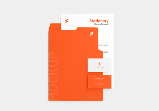 Corporate Stationery and Business Card Mockup Template