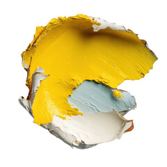 peeled paint scrap curled edge on transparent background