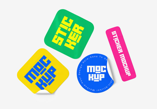 Sticker Mockup Stationery Package
