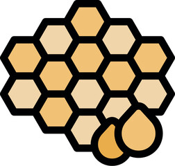 Obraz premium Honeycomb with dripping honey symbolizes natural sweetener and healthy food production