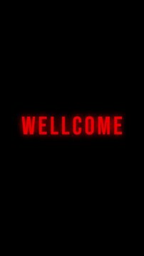 Wellcome red neon sign