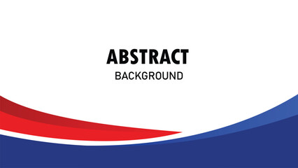 Modern abstract red and blue wave background with clean minimal layout design