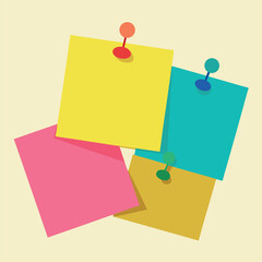 colorful sticky notes pinned on a wall