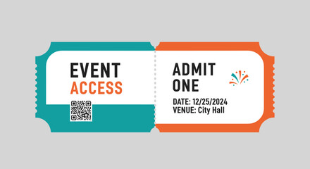 Event Access Ticket with QR Code.