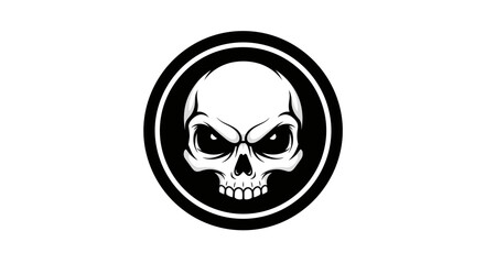 Black and White Skull Graphic Design.