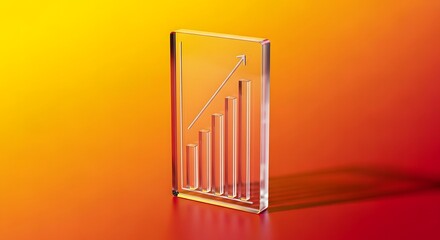 Fototapeta premium Transparent Rising Graph Arrow Business Profit Growth Illustration