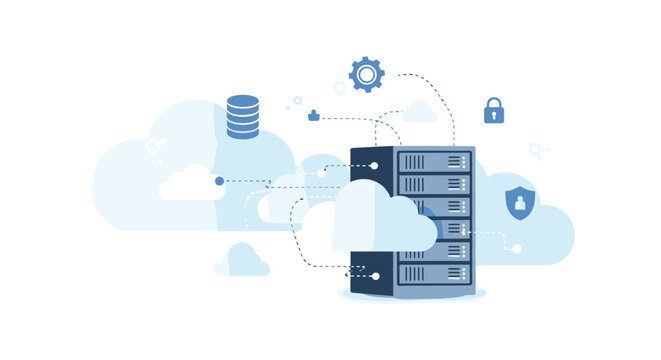 Cloud Server Storage Security System Network.