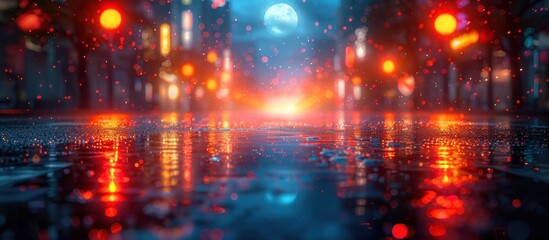Fototapeta premium futuristic night city background