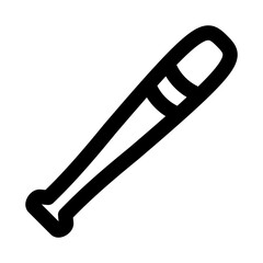 Fototapeta premium Baseball bat icon for sports and recreation. Baseball Bat Modern Professional Line Icon with minimal clean design representing game equipment sport leisure and athletic activity