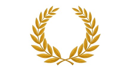 Golden Laurel Wreath Circle with Monochromatic Olive Gold Sheen Leaves olive gold leaves circular wreath