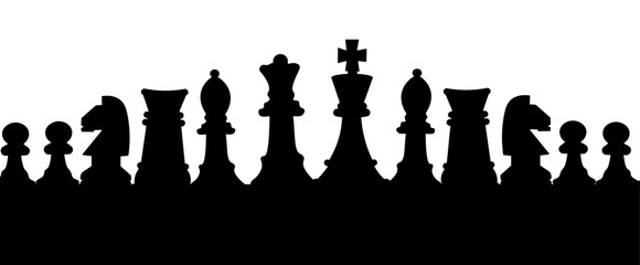Chess pieces silhouetted against a white background © Unsplash Stock PD