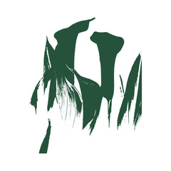 silhouette of a plant