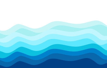 Fototapeta premium blue wave background, sea waves, waves seamless pattern 