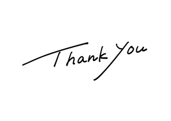 Handwritten Thank you lettering &ndash; dynamic and joyful typography　