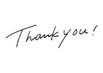 Handwritten Thank you lettering &ndash; dynamic and joyful typography