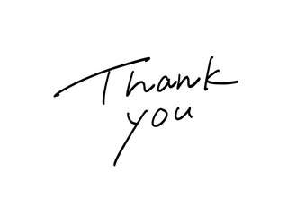 Handwritten Thank you lettering &ndash; dynamic and joyful typography