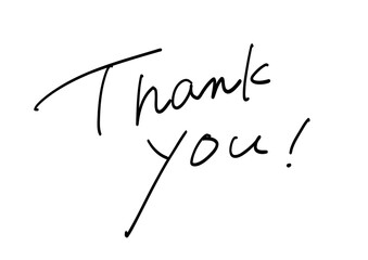 Handwritten Thank you lettering &ndash; dynamic and joyful typography　