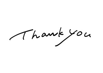 Handwritten Thank you lettering &ndash; dynamic and joyful typography