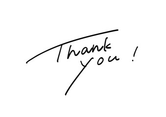 Handwritten Thank you lettering &ndash; dynamic and joyful typography