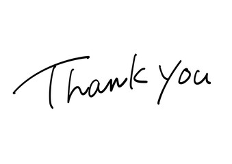 Handwritten Thank you lettering &ndash; dynamic and joyful typography