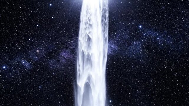 A surreal dreamscape of ethereal clouds and galaxies viewed from a fantasy realm