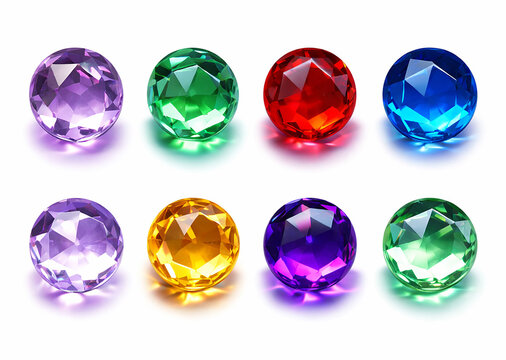 set of colorful gemstones