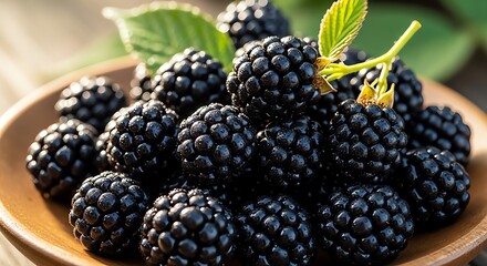 blackberries on the vine