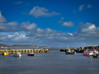 Lyme Regis Seafront on a Sunny Winter Day, Dorset, England, UK