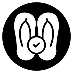 Fototapeta premium check glyph icon