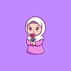 Girl Riding Scooter Wearing Hijab