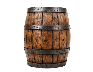 old wooden barrel
