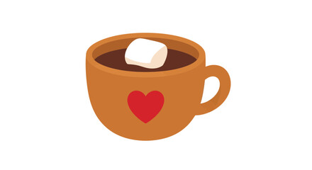 Obraz premium Hot Chocolate Image, Vector Illustration, Cozy Drink, Winter Season, Comfort Food